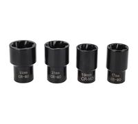 Ycauty Extractor de Pernos de Tuercas de Rueda de Bloqueo, Juego de 5 Uds de Casquillos Giratorios para Extracción Rápida de Tuercas de 17mm, 19mm, 21mm y 22mm