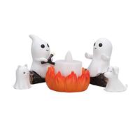 Ycauty Fantasma Fogata Luz Nocturna Parpadeante Lindas Estatuas para Adornos de Decoración de Mesa, Hechas a Mano con Detalles Realistas para Entusiastas, Material de Resina