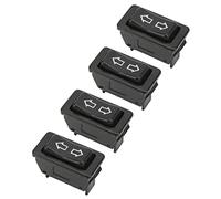 Ycauty Interruptor de Elevalunas Eléctrico Universal de 5 Pines para Coche con Lámpara Verde, Interruptores de Accionamiento de Elevación de Vidrio Ideales, DC12V 24V, 4 Uds.