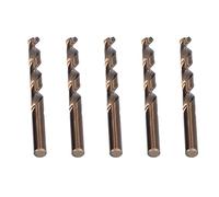 Ycauty - Juego de brocas helicoidales de acero rápido para perforación de metales, kit de herramientas eficaz de acero inoxidable para taladro eléctrico, 5 brocas helicoidales de cobre y hierro (11,5
