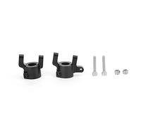 Ycauty Juego de Bujes de Dirección de Aleación de Aluminio para Coche AXIAL SCX10 II RC, Construcción Ligera y Duradera, Mejora el Rendimiento del Vehículo, Apto para Coches RC 1/10 (Negra)