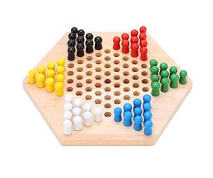 Ycauty Juego de Damas Tradicionales Chinas con Material de Madera Seguro, Larga Vida útil, Concentración y Cultivo de Estrategias para la Vinculación Familiar, 60 Piezas