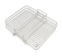 Ycauty Juego de Rejilla de Enfriamiento de 3 Niveles de Acero Inoxidable para Piezas de Horno Freidora Foodi, Rejilla para Asar para Hornear Multifunción Duradera, para Asar a la Parrilla, Plateado