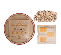 Ycauty Juego de Rompecabezas Educativo de Tablero de Ajedrez Sudoku de Madera para Niños, Juego de Ajedrez Multifuncional 5 en 1