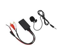 Ycauty Módulo Auxiliar Bluetooth Adaptador de Alto Rendimiento para 2 Cable Micrófono Manos Libres para Radio de Coche