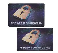 Ycauty NFC tarjeta de bloqueo de identificación, funda de cartera segura para tarjetas sin contacto, juego de 2 piezas para uso diario o viajes