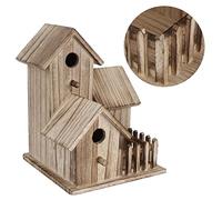 Ycauty Pajarera de Madera Pequeña para Jardín Al Aire Libre, Caja Nido para Pájaros, Suministros para Mascotas, Decoración para Pájaros, Golondrinas, Loros, Madera de Platane, 8,1x6,1x6,1 Pulgadas