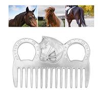 Ycauty Peine de Caballo Duradero de Metal para Pulir Crines y Colas Nudos de Limpieza para Suministro de Pelo de Caballo para Usos de Aseo de Caballos Diseño de Bolsillo de 3.9x2.8x0.2in
