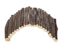 Ycauty Puente de de Madera para Hámster, Escalera para Mascotas Pequeña de Madera de Manzano Natural para Uso en Verano para Mascotas Pequeñas, Escalera para Hámster de 1 Pieza para Accesorios de