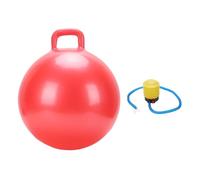 Ycauty Siéntate en una Pelota Hinchable, Pelota de Ejercicio Inflable de PVC Espesada Roja con Mango y Bomba, Juego Interior y Exterior