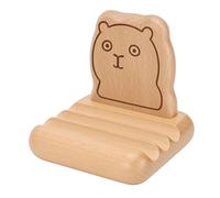 Ycauty Soporte de Madera para Teléfono con Diseño de Capibara, Soporte Resistente para el Trabajo o la Decoración del Hogar, para Tableta y Teléfono Móvil