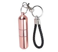 Ycauty Tubo de Almacenamiento de Aluminio |Llavero Impermeable |Organizador de Viaje Portátil en Oro Rosa para Ganchos, Salero, Pimentero y Azúcar