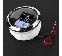 Ycauty Velocímetro GPS Medidores Digitales Impermeables para Automóvil Barco, Velocímetro de Acero Inoxidable de 85 Mm, Conveniente para Barcos, Camiones, Yates, Maquinaria de Construcción (Esfera