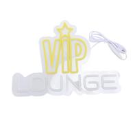 Ycauty VIP LOUNGE Luz de Neón LED Elegante Letrero de Decoración de Pared para Discoteca, Bar, Hotel, Interfaz de Alimentación de 5 V, Material Acrílico para Múltiples Escenas