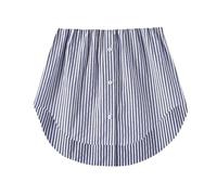 YCBMINGCAN Falda de blusa para mujer, enagua con botones, alargador de camisa, elegante, mini falsa, camisa, extensora, color negro y blanco, tallas grandes