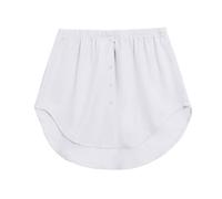 YCBMINGCAN Falda de blusa para mujer, enagua con botones, alargador de camisa, elegante, mini falsa, camisa, extensora, color negro y blanco, tallas grandes