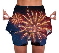 YCBMINGCAN Falda deportiva para mujer con pantalón, falda corta, control de abdomen, falda de tenis de cintura alta, para golf, pilates, ocio, diseño plisado, opaca, cómoda, de secado rápido, ropa de