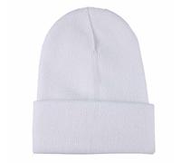 YCBMINGCAN Gorro de invierno para mujer, gorro de esquí, gorro de béisbol de punto cálido, gorro deportivo suave para hombre y mujer al aire libre, Blanco, Talla única
