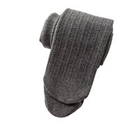 YCBMINGCAN Leggins para niñas con forro de vellón de algodón cálido, leggings completas de punto elástico básicas de longitud completa para calcetines de invierno, gris, 6-8 años