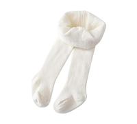 YCBMINGCAN Medias térmicas para niña forradas, opacas de invierno para niños, medias de punto cálidas con forro interior de forro polar, mallas térmicas para escuela e invierno, #1-blanco, 6-12 meses