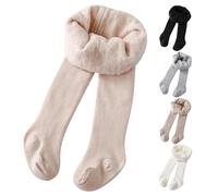 YCBMINGCAN Medias térmicas para niña forradas, opacas de invierno para niños, medias de punto cálidas con forro interior de forro polar, mallas térmicas para escuela e invierno, Nº 01, 6-12 meses