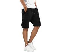 YCBMINGCAN Pantalones cortos cargo de verano para hombre, pantalones cortos de algodón, bermudas, pantalones de trabajo, con bolsillos, pantalones de trabajo, pantalones de senderismo, cintura