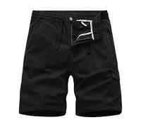 YCBMINGCAN Pantalones cortos cargo de verano para hombre, pantalones cortos informales, chinos, pantalones cortos de ocio, corte holgado, varios bolsillos, pantalones de trekking, pantalones