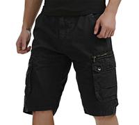 YCBMINGCAN Pantalones cortos cargo para hombre, de verano, pantalones cortos de ocio, de algodón, corte holgado, varios bolsillos, pantalones de trekking, pantalones deportivos, pantalones de