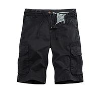 YCBMINGCAN Pantalones cortos cargo para hombre, pantalones cortos de verano, ajustados, cómodos, informales, cintura elástica, pantalones cortos con bolsillos, pantalones cortos básicos al aire libre