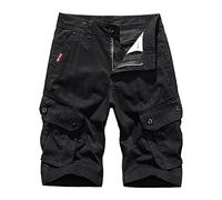 YCBMINGCAN Pantalones cortos deportivos de verano para hombre, pantalones cortos para hombre, pantalones cortos cargo cortos con bolsillos, pantalones cortos clásicos para hombre, cintura elástica