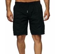 YCBMINGCAN Pantalones cortos para hombre, pantalones cortos cargo para hombre, verano, algodón, bermudas, corte holgado, varios bolsillos, pantalones de trekking, pantalones deportivos, pantalones de