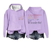 YCBMINGCAN Sudadera larga con capucha - Bloque de color sudadera con capucha sólida con estampado festivo sudadera con capucha manga larga camisas con cordón sudadera ligera de gran tamaño, morado, XS