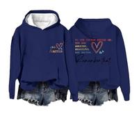 YCBMINGCAN Sudadera larga con capucha - Color block Sudadera con capucha Sólida Sudadera Festiva Linda Camiseta Deportiva Casual Abrigo Calentador Exterior Chaquetas con Bolsillos y Cordón Jersey