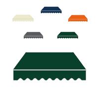 YCBTPS 250cm 300cm 450cm Tela De Repuesto para Toldo Exterior De Poliéster, Cubierta Protectora para Toldo Retráctil, Lona De Repuesto para Toldo De Terraza(Green,3x3.0m(10x10ft))