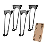 YCBTPS 4 Pcs Patas Horquilla Negras Patas De Mesa De Metal Plegables 35cm 42cm Pies para Muebles para Ordenador Portátil, Mesita De Noche, Mesas De Camping(45cm/17.7in)
