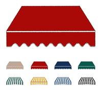 YCBTPS Lona De Repuesto para Toldo Exterior 3.0x2m, Tela De Repuesto para Toldo, Lona Recambio Jardín Patio Terraza Balcón(Red,3.0x2m(10x6.5ft))