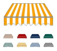YCBTPS Lona De Repuesto para Toldo Exterior 3.0x2m, Tela De Repuesto para Toldo, Lona Recambio Jardín Patio Terraza Balcón(Orange-White,2x1.5m(6.5x5ft))