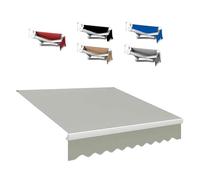 YCBTPS Lona De Repuesto Retráctil para Toldo De Patio, 3.5x2.5m 4x3.0m Cubierta del Toldo De La Sombra del Sol Toldo Enrollable Toldo Exterior Tela Superior(Gray,3x2m(10x6.5ft))