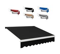 YCBTPS Lona De Repuesto Retráctil para Toldo De Patio, 3.5x2.5m 4x3.0m Cubierta del Toldo De La Sombra del Sol Toldo Enrollable Toldo Exterior Tela Superior(Black,3x2m(10x6.5ft))
