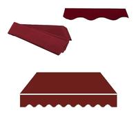 YCBTPS Parte Superior Dosel Lona Recambio para Toldo De Patio 3x2.5m, Lona De Repuesto para Toldo Retráctil De Balcón，Tela De Repuesto para Toldo Impermeable(Red,8x5ft/2.5x1.5m)