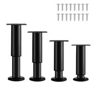 YCBTPS Patas Ajustables para Muebles 4 Piezas Patas De Metal De Repuesto para Mesas, Pata Pies De Soporte Ajustable para Sofás Armario Gabinete Cama(42-72cm/16.5-28.3in)