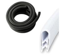 YCBTPS Tira Protectora Forma De U 5m, Protector De Esquinas Bordes Puerta Coche, Protección De Bordes De Goma para La Mayoría De Coches(White,1-3.5mm)