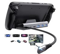 YCBUENO Estación de acoplamiento 5-en-1 Hub USB con 4K@60Hz, 3 puertos USB3.0, USB-C 100W PD, accesorios Steam Deck para accesorios Steam Deck para Valve Steam Deck/Rog Ally/Switch/Legion Go