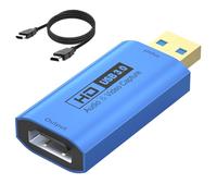 YCBUENO Vedio Capture Card 4K USB3.0 A Adaptador de captura de videojuegos para edición de video, juegos, transmisión, enseñanza en línea