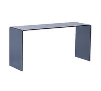 YCCYHQ Mesa Salón Estrecha de Vidrio, Mesa Auxiliar Alta para Hall, Protector de Esquinas de Acrílico para Sala, Pasillo, Oficina(Black,60cm/23.6in)