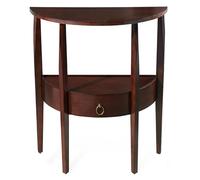 YCCYHQ Mesa Salón Rústica con Almacenamiento, Consola Recibidor Moderna de Madera Maciza(Brown,66cm/26in)