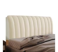 YCDZSW Funda Cabecero de Cama | Fundas Protectora para Cabeceros de Dormitorio | Diseño Todo Incluido Prueba Polvo Cabecero | para Dormitorio Decoración (Beige (Vertical),200cm)