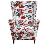 YCDZSW Funda de Sillón Funda Orejero Elástica,2-Piezas con Funda Cojín Independiente,Jacquard Cubierta Protector para Sillón,Relax Fundas Sillones (Patrón # 04)