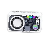 ycezw Altavoces para exteriores, audio envolvente 3D, altavoz portátil recargable con sonido envolvente 3D con LED colorido para camping, hogar, viajes