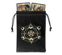 ycezw Bolsa para tarjetas de tarot, bolsa de terciopelo con cordón, soporte para tarjetas de tarot, accesorios de tarot suaves multifuncionales, bolsas de joyería para tarjetas de oráculo para Navidad